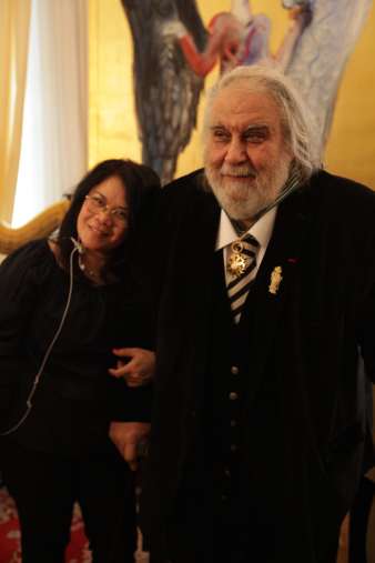 Vangelis with his personal assistant, Paulette Tacod