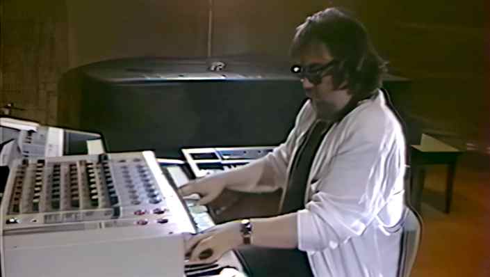 Vangelis playing his synths