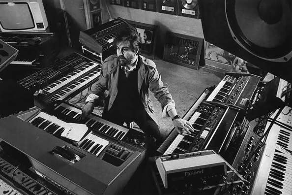 picture of Vangelis as posted by Bob Moog foundation