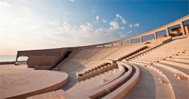 The Amphitheater with a view on the sea.