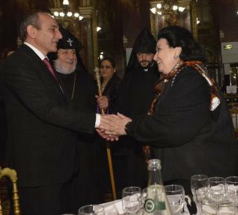 Montserrat Caballé in Paris at the presentation of her upcoming new album.