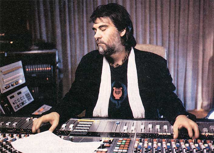 Vangelis at the mixing desk