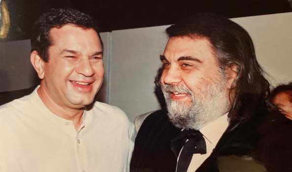 Stamatis with Vangelis