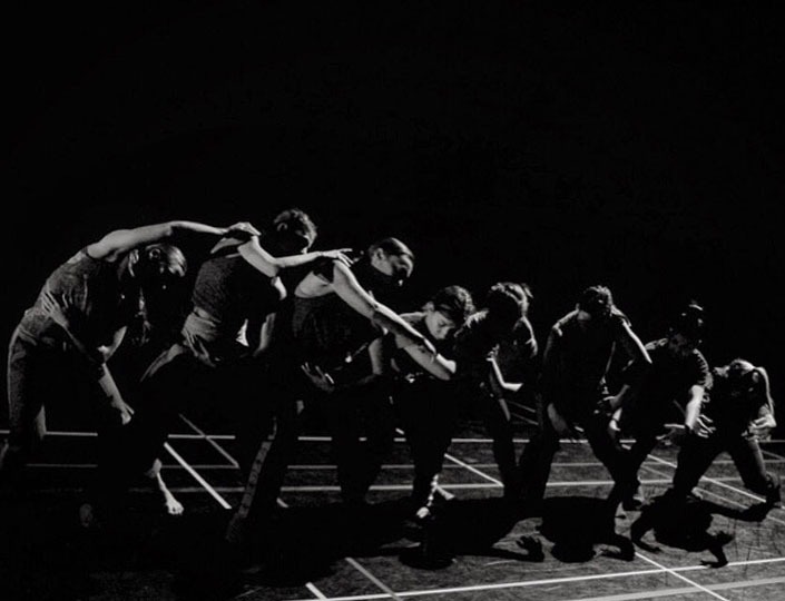 photo of rehearsals of The Thread held in Athens at the Megaron.